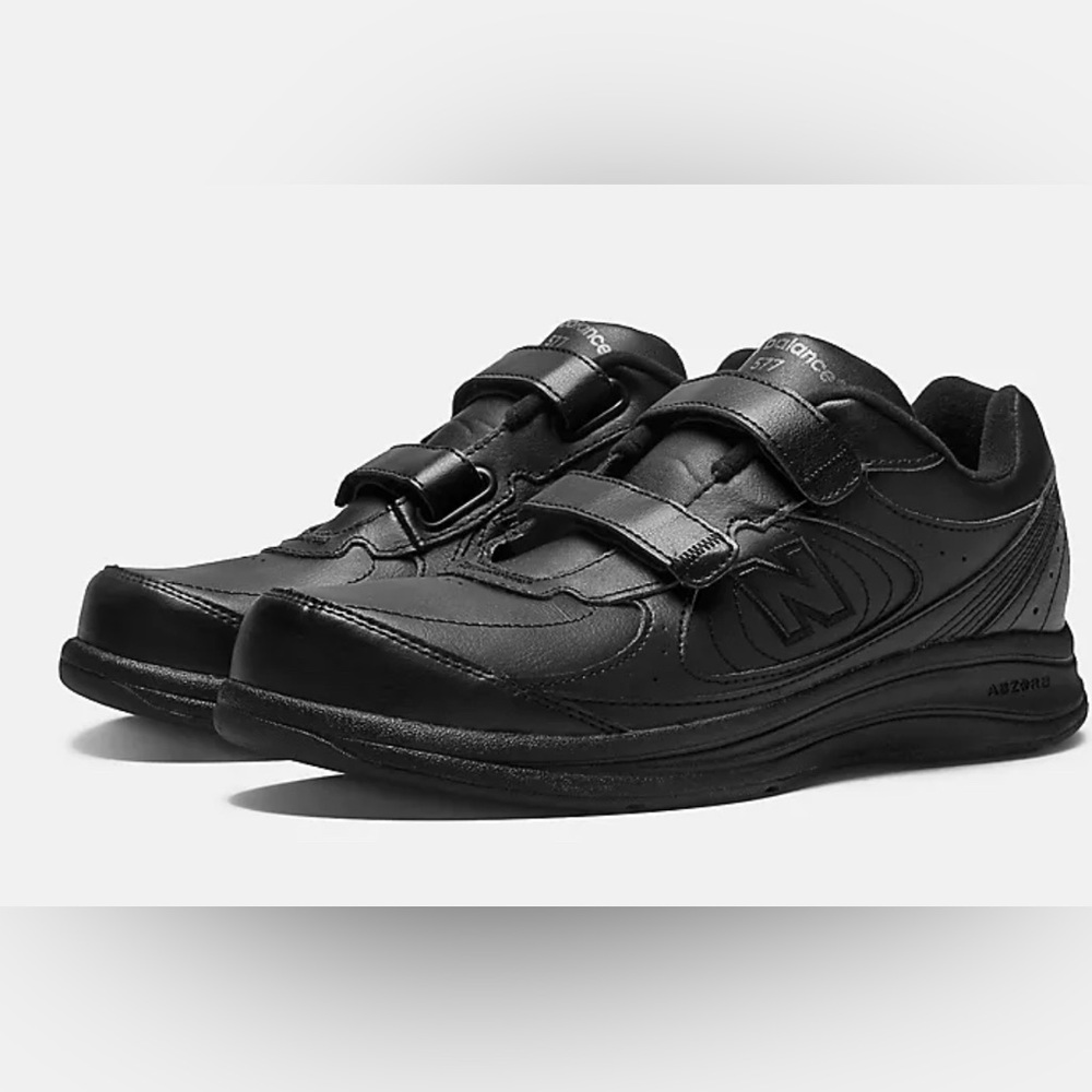 New Balance Men’s MW577Hv1 Black Walking Hook & Loop Shoe Size 12E (X Wi…